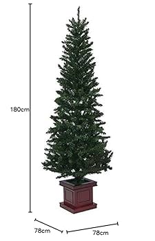 クリスマスツリー 180cm 木製 ポット ウッドベース スリムツリー Amazon | クリスマスツリー ウッドベーススリムツリー ポット